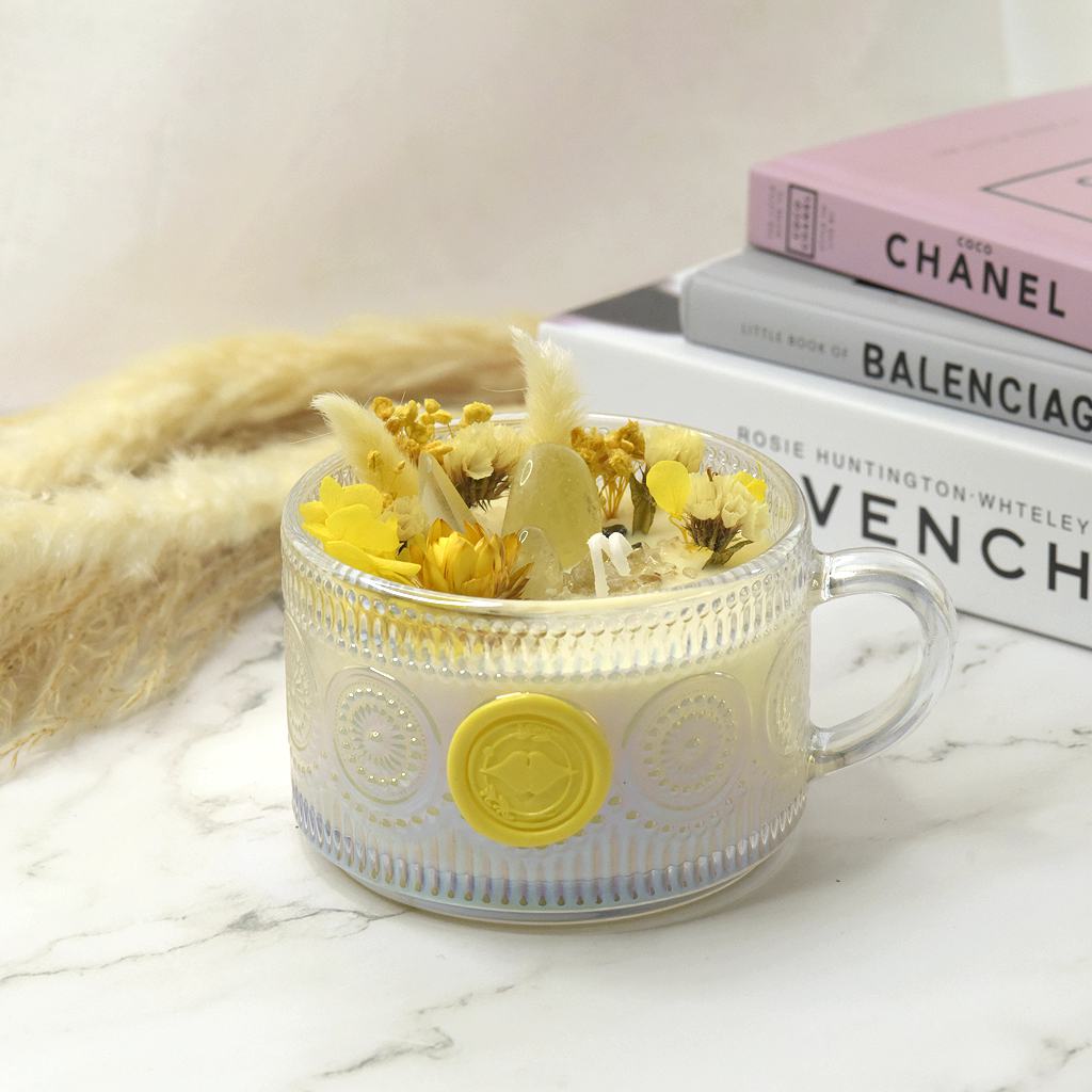 Candle Abundance Citrine Quartz
