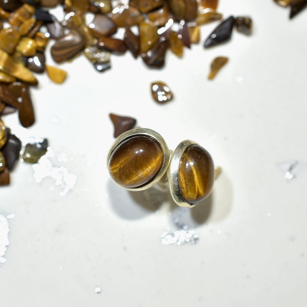 Light Earring with Tiger’s Eye
