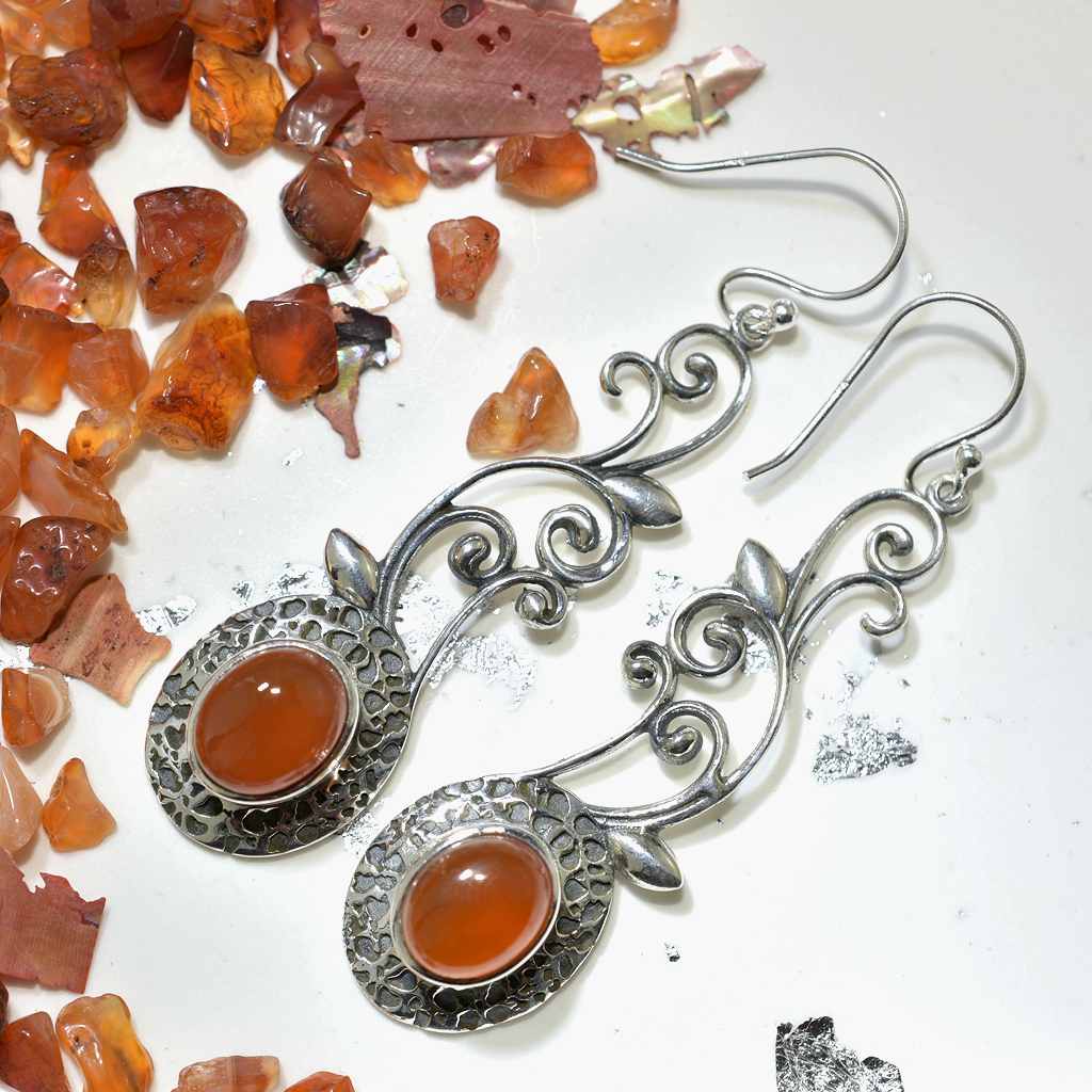 Carnelian Greek Earrings