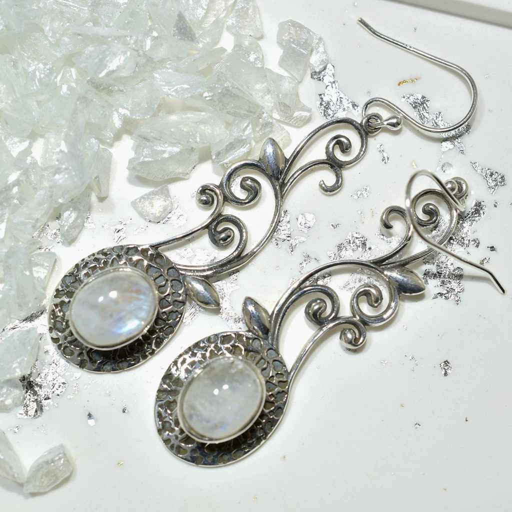 Moonstone Greek Earrings
