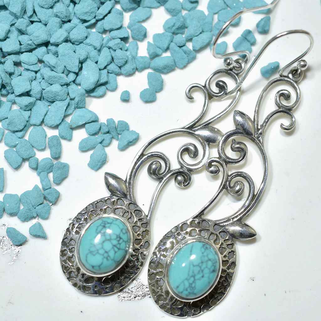 Turquoise Greek Earrings