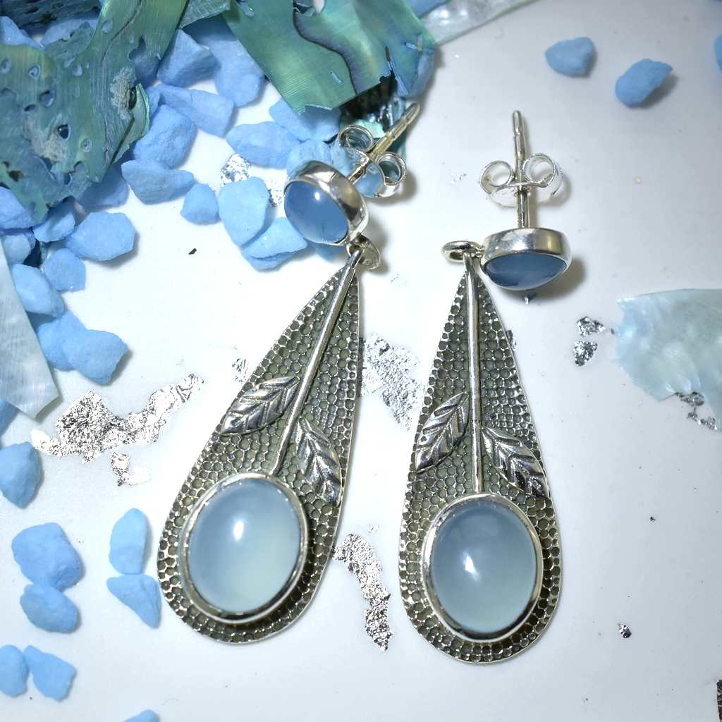 Blue Flower Earrings