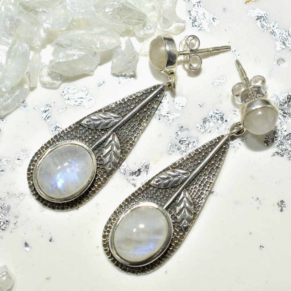 White Flower Earrings